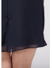 Navy Blue Lace Chiffon Fancy Crystal Brooch Mother Dress